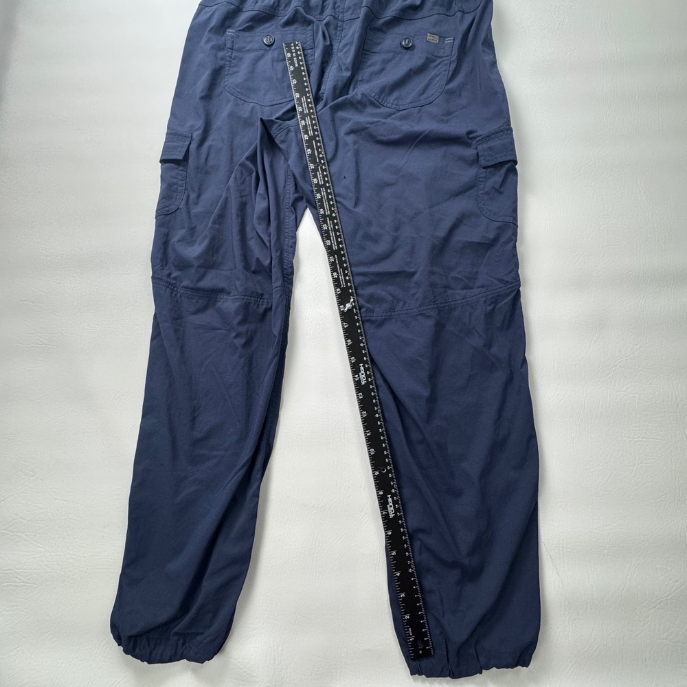 L.L. Bean Mens XL Navy Blue‎ Ripstop Cargo Pants Elastic Waist Hiking Outdoor - Picture 14 of 15